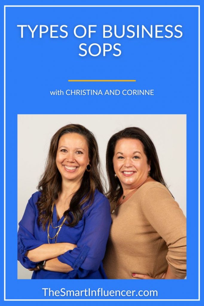 Image of Christina and Corinne with text that says Types of Business SOPs